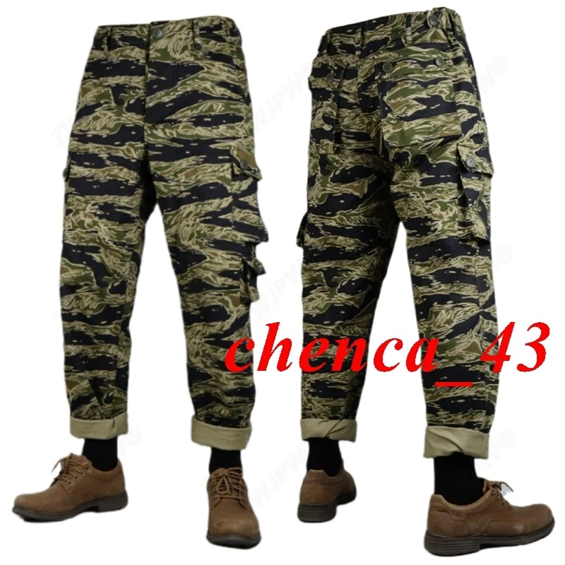 USMC Tiger Stripe Camo Jacket Trousers Set Combat Uniforms Top and Pants Replica - Image 4 of 4