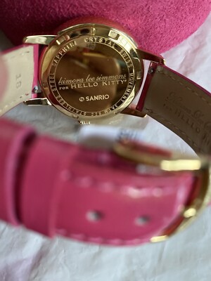 Hello Kitty Sanrio Kimora Lee Glow In Dark Strap Pink Sapphire Watch New Battery Authentic Kimora Lee Simmons Hello Kitty Sapphire Crystal  main image 4