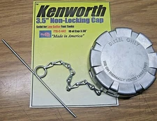 BRAND NEW 3.5" KENWORTH SOLID NON-LOCKING FUEL CAP