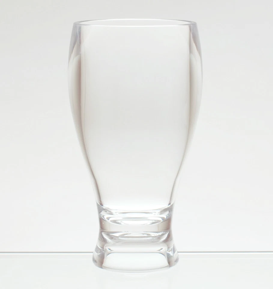 QG 14 oz Clear Acrylic Plastic Thick Wall Round Base Beer Glass Tumbler Set of 6 - Image 2 of 4