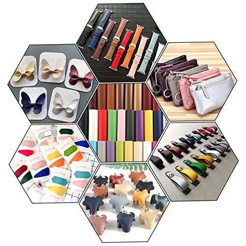 Solid PU Synthetic Faux Leather Sheets 30pcs/Set 8.2" x 6"Soft Leather Fabric - Bild 4 von 6