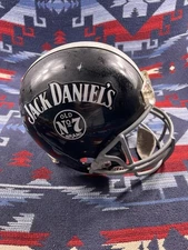 Jack Daniels Old No7 Riddell Replica Full Size Black Football Helmet Bar ManCave