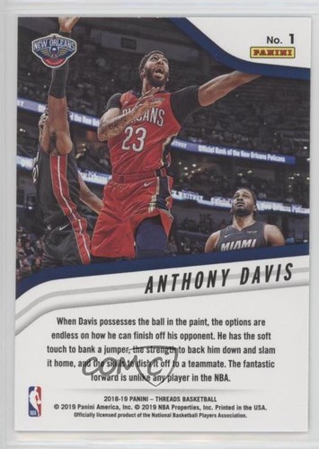 Carte Panini Joakim Noah 2018-19 Threads Premium Black 1/1 NBA
