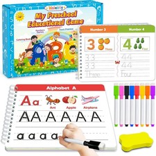 Preschool Educational Posters for Toddlers - Alphabet and Numbers Wall Art