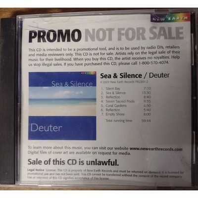 Sea & Silence [Promo] by Deuter (CD, 2003, New Earth Records)
