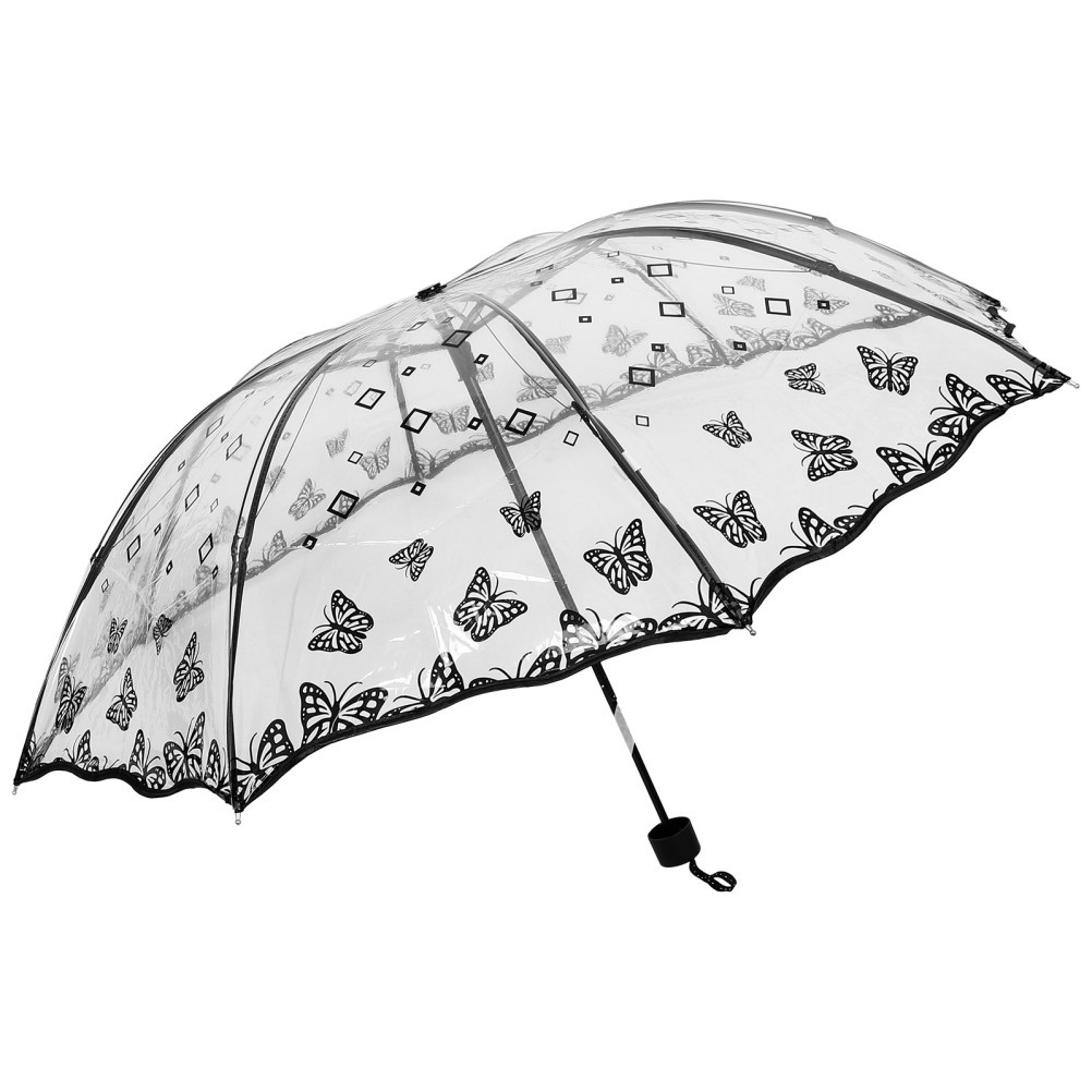 Compact Umbrella See Through All-weather Clear Umbrellas for Rain image 5