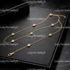 0.75 ct 14k Yellow Gold Natural  Diamond By The Yard necklace 18inch 10 station — photo 3