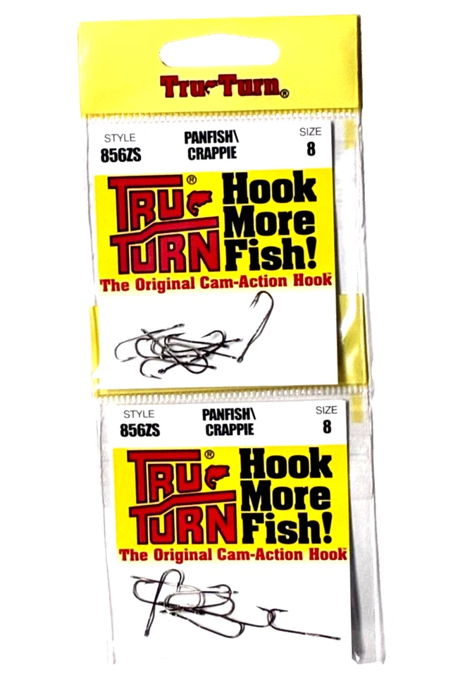 2 PACKS Tru Turn Size 8 Panfish Crappie Hook Bronze 9 Count 856ZS Made in USA - Image 2 of 4