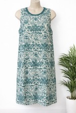 LOFT Outlet Teal Floral Sleeveless Shift Dress Size M New With Tags | USA Seller