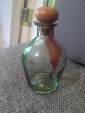 Decorative Glass Bottle With Cork Lid