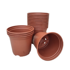 10.5cm Plastic Plant Pots Full Round Deep Terracotta Seed Plug Nursery Pot 4"