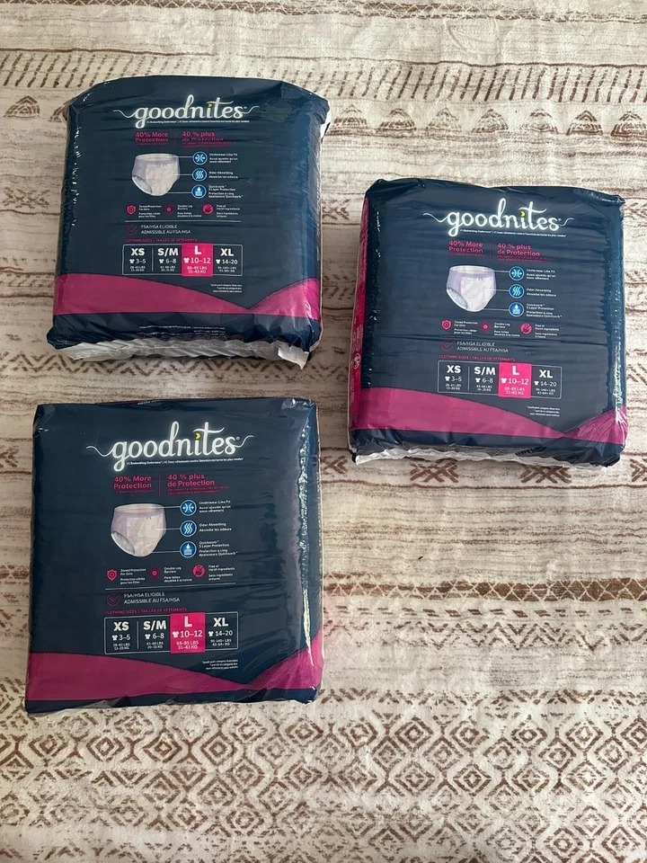 Goodnites девочек ночное недержание мочи нижнее белье обучение - большой - 3 упаковки по 25 - Изображение 2 из 4