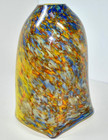 Art Glass Pendant Lamp Shade Murano-Style Confetti Swirl Yellow/Blue 7.75-Inch — photo 4
