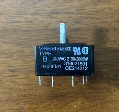 OEM Genuine Kenmore Range Surface Element Control Switch, 316021501, 316436001