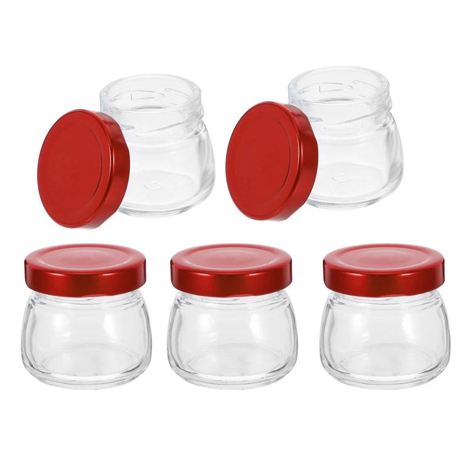  5 Pcs Weckgläser Mit Deckel Mini-Glasbehälter Glasspeicherbehälter - Bild 2 von 4