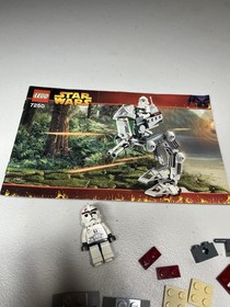LEGO Star Wars 7250 Clone Scout Walker Incomplete. Minifig, Instructions, Parts