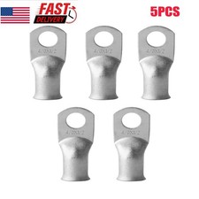 5PCS 4/0 AWG 1/2" Stud Tinned Copper Wire Lugs Ring Terminals Battery Cable