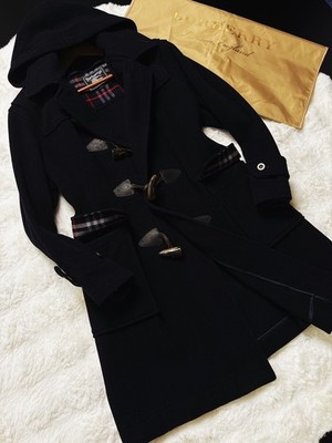 Men Coat, Burberry London overcoat  Duffle Coat  wool100% SizeL/ Japan