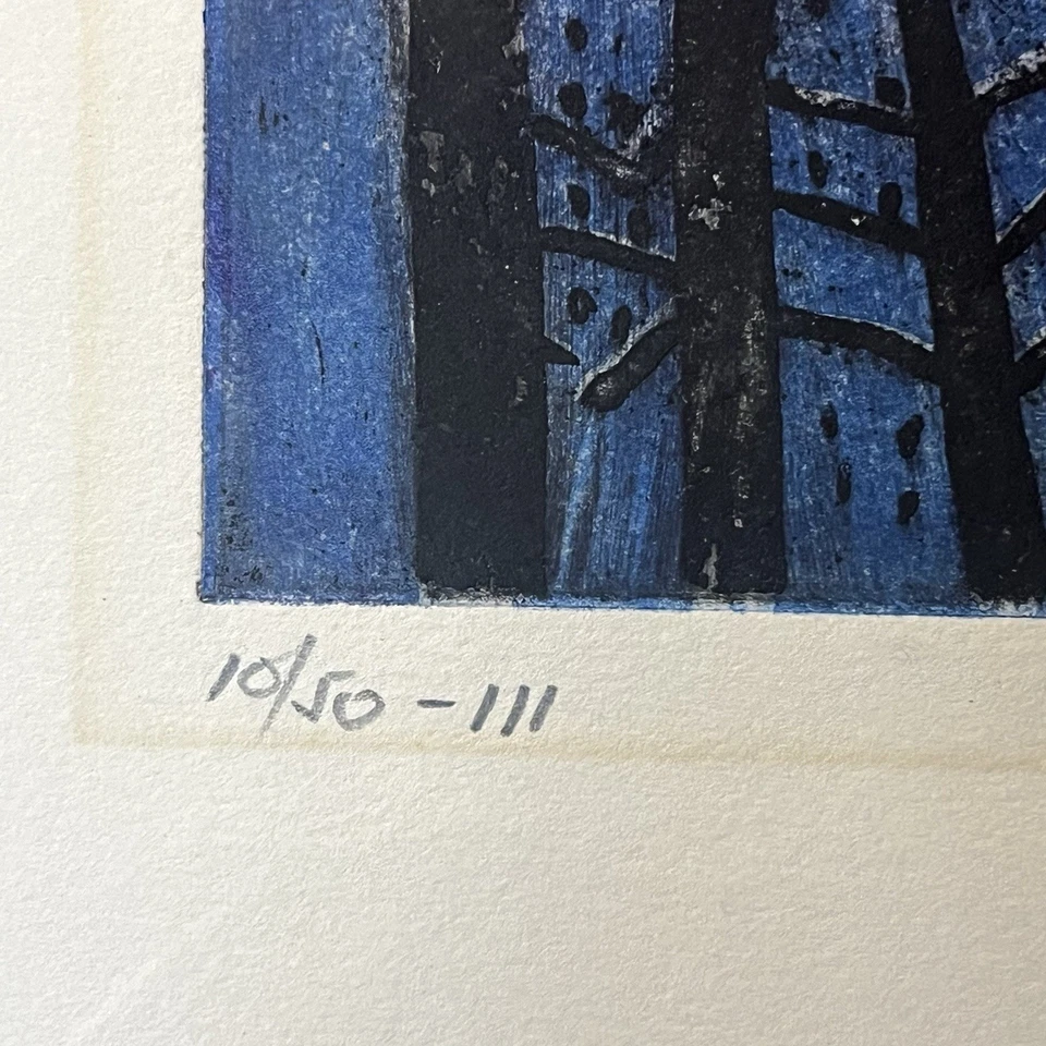 Nahum Tschacbasov assinado a lápis numerado 10/50 vintage arte impressa original - Imagem 3 de 4