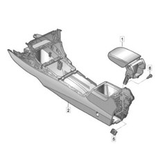ARMLEHNE C VW Golf VII (AUA) Hatchback 1.4 GTE 16V (DGEA) 2015 5G0864207D