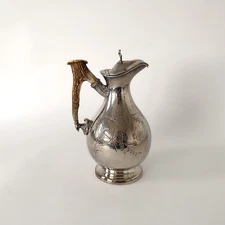 Victorian Silver Plated Coffee Pot / Chocolate Pot, James Dixon & Sons, 1880s