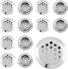 20 Pcs Silver Air Vents 1" (25mm) Circular Soffit Vents Stainless Steel Air Vent