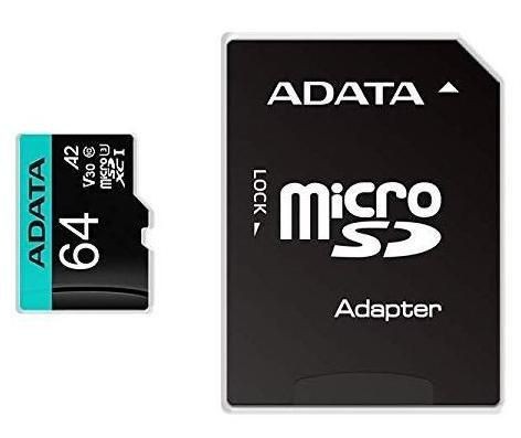 ADATA AUSDX64GUI3V30SA2-RA1 64GB UHS-I U3 V30S A2 MICRO