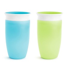 Munchkin Sippy Cups for Toddlers 1-3, Spill Proof Miracle 360 Cup, 10 Ounce, 2 P