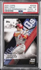 2020 TOPPS DECADE OF DOMINANCE DIE-CUTS #DOD9 MIKE TROUT PSA 8
