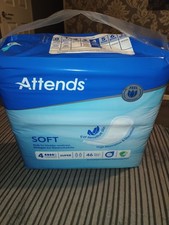 Attends Soft 4 Super Unisex Discreet Incontinence Pads Men & Women - Pack of 46