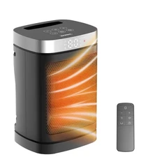 Portable PTC Ceramic Space Heater - Fast Heating, 70° Oscillation, Remote C
