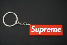 1PC Silicone Supreme Keychain 3D Both Side Red USPS Fast Shipping