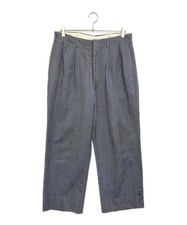 VINTAGE          Striped wide slacks gray