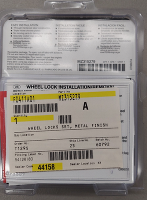 Genuine Mitsubishi Wheel Lock Set 2022 - 2026 Outlander - MZ315279