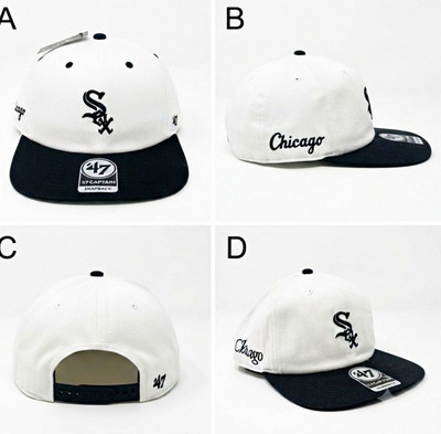  47 Chicago White Sox MLB Captain Snapback Cap Hat One Size White/Black