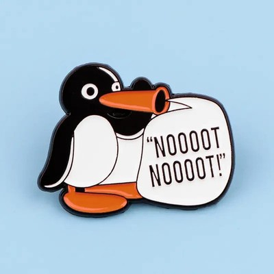 Süßer Pingu Pinguin Noot Noot Emaille Pin Anstecker Cartoon Brosche Sammlerstück Geschenk