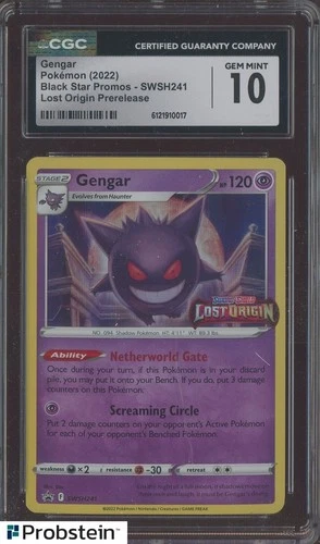 2022 Pokemon BSP Lost Origin Pre-Release #SWSH241 Gengar CGC 10 GEM MINT