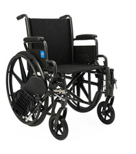 Wheelchairs: 16" Wide K1 Basic Nylon Wheelchair with Swing-Back Desk-Length Arms
