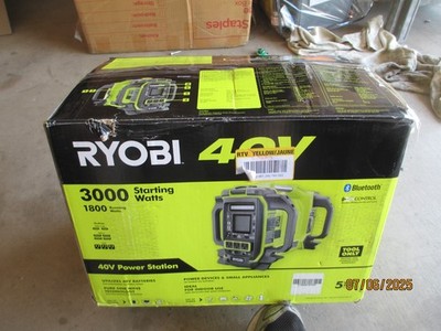 Ryobi 40v Power Station Inverter Generator , Bluetooth, 1800 Watts,  - Tool Only