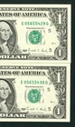(( TWO CONSECUTIVE )) $1 1988 Federal Reserve Note ** PAPER CURRENCY AUCTIONS
