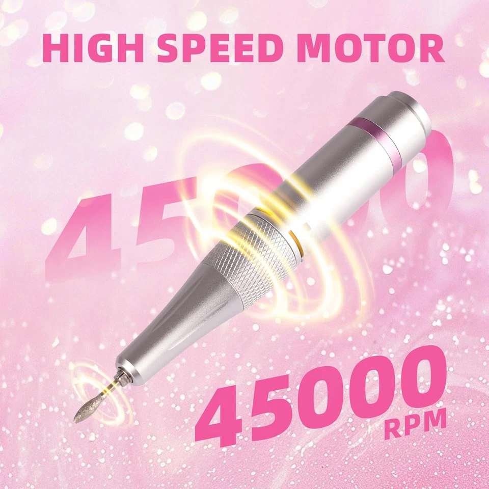 45000 RPM furadeira elétrica portátil recarregável arquivo lixadeira de baixo ruído - Imagem 2 de 4