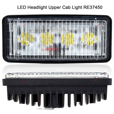 2PCS LED Headlight Upper Cab Light For  Deere 7200, 7400, 7600, 7700, 7800