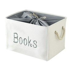 Book Basket for Kids Room, Book Storage Basket Book Organizer for Large Books