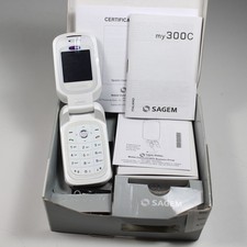 Rare Vintage Sagem my300C TIM Phone Silver International Italian In Box Collect