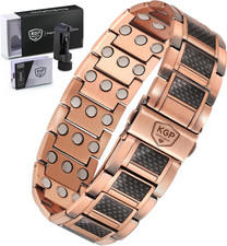 Pure Copper Magnetic Bracelet for Men,3800 Gauss High Strength Magnets