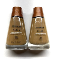 COVERGIRL Clean Normal Skin Liquid Foundation 165 TAWNY 2 Pack Sealed