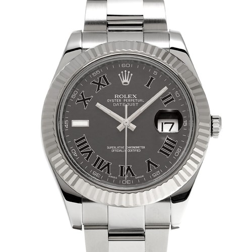 ROLEX DatejustII 116334 black WATCH 728363