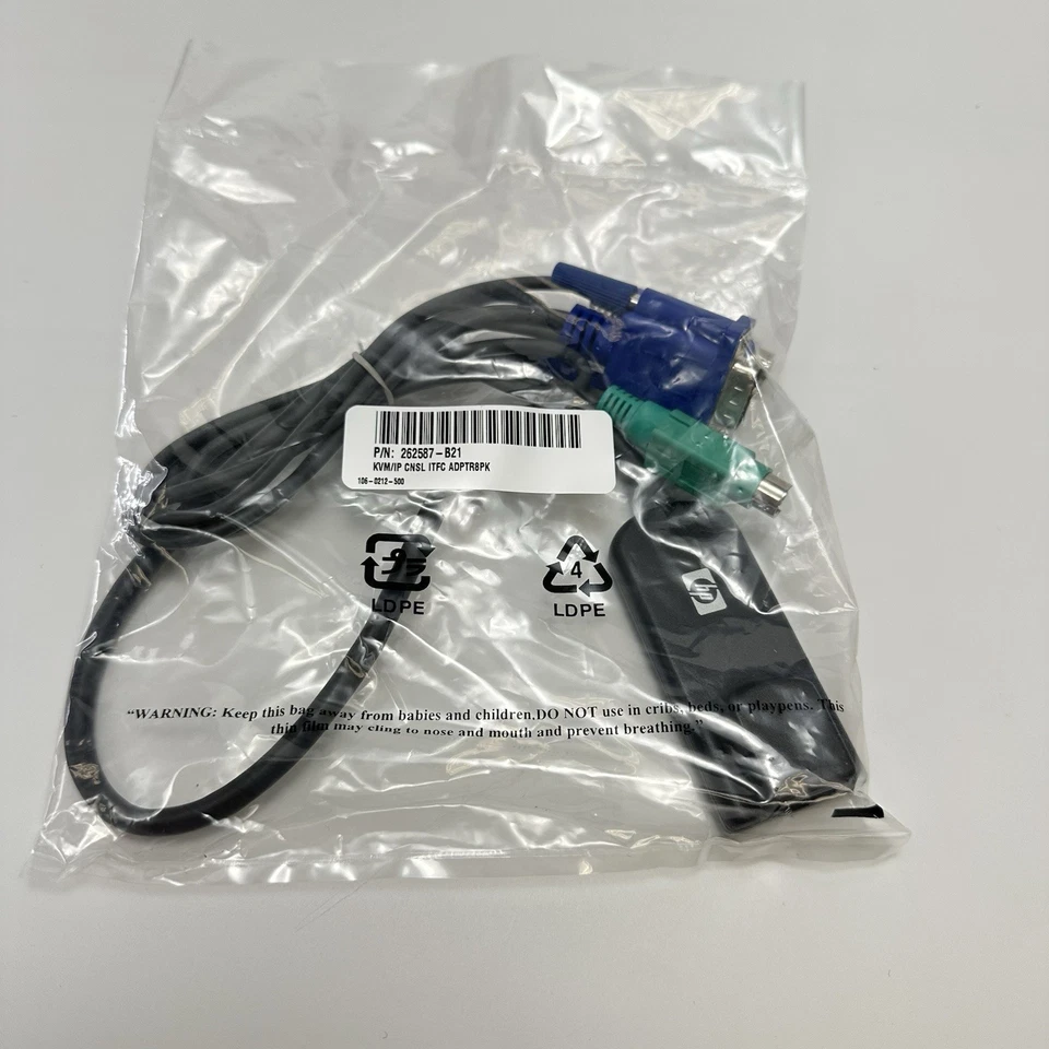 NEW HP 262587‑B21 KVM/IP Console Interface Adapter – 8‑Pack (Video + USB/PS2) - Image 3 of 4