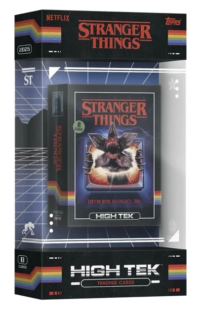 2024 TOPPS High-Tek STRANGER THINGS HOBBY BOX Netflix Brand New Sealed (8 Cards)