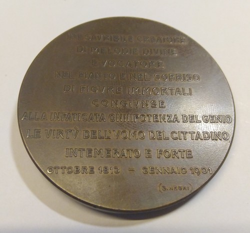 MEDAGLIA GIUSEPPE VERDI (1813/1901) - 1° Anniversario della Morte - Anno 1902 - Picture 2 of 2